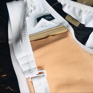 J Crew Swim J Crew Ruffle Bikini Hipster Bottom White Set New Poshmark